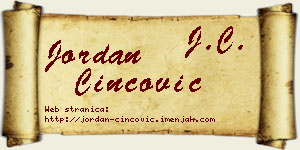 Jordan Cincović vizit kartica